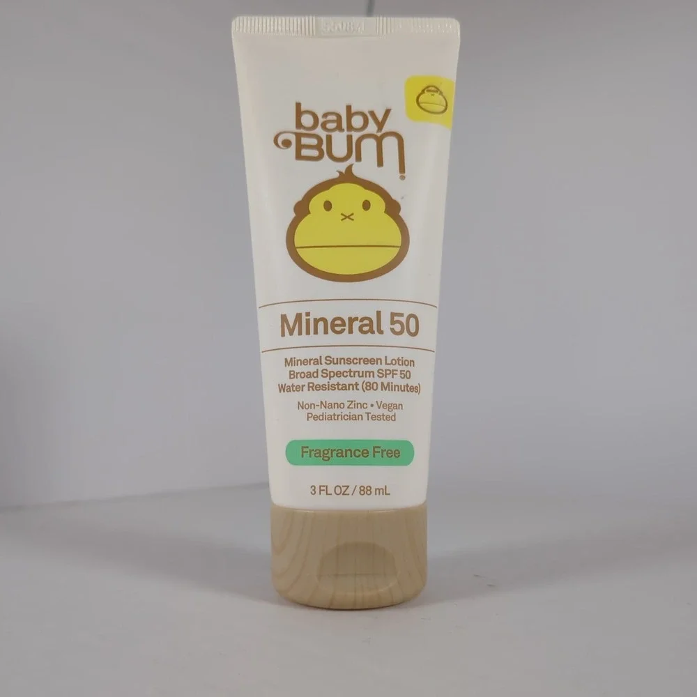 Baby Bum Mineral 50 Broad Spectrum Sunscreen Fragrance Free Water‎ Resistant 3oz